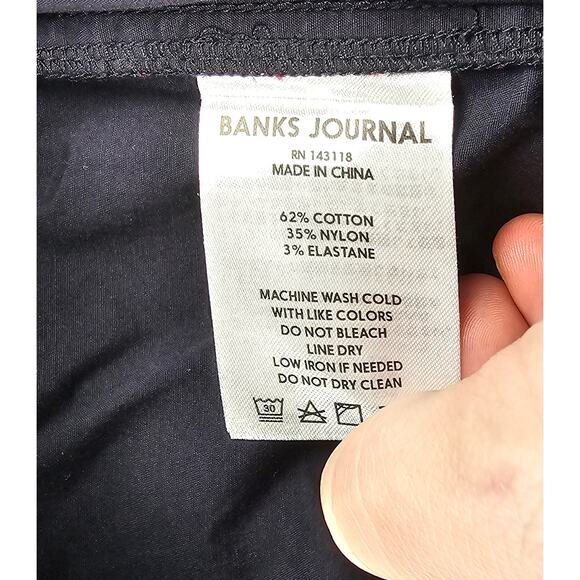 Banks journal 5" basic board shorts EUC cinch fly black white surf essential 33 - Picture 4 of 8